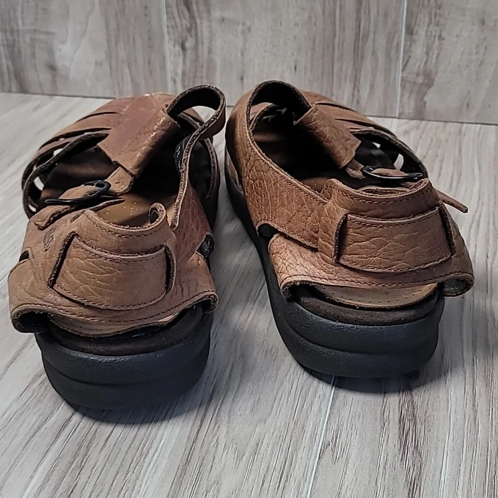 Mephisto Sam Fisherman Sandals Men’s Size 12 / EU 46 Brown Leather Comfort